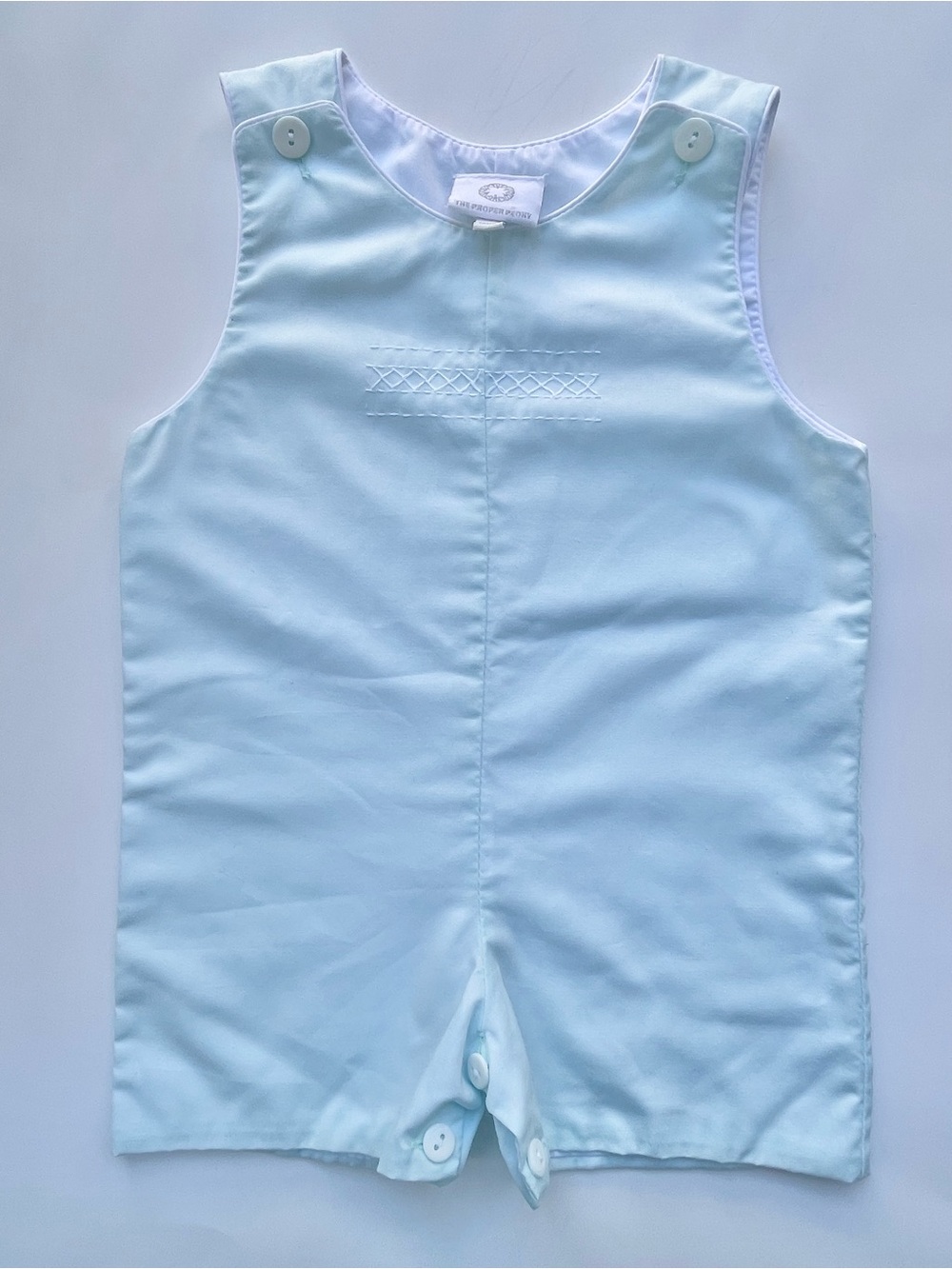 The Proper Peony Formal Jon Jon/Shortall Romper — Toddler Boy 18 Months Blue
